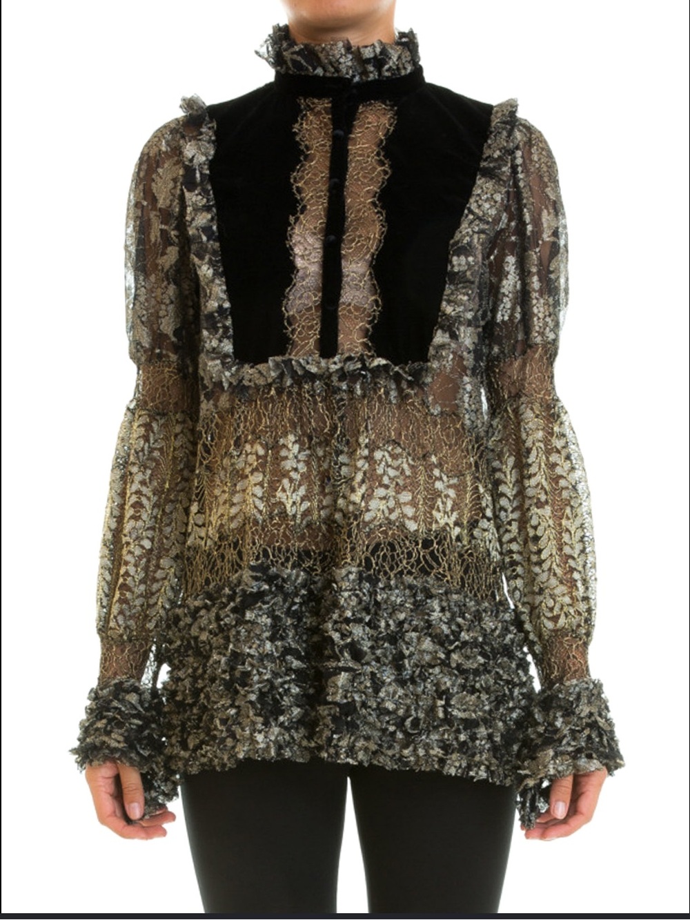 Amen Couture Lace Top Size 46 (L) Women’s